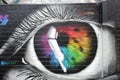 City Street Urban Wall Art Eye Painting
