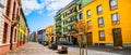 City street view in La Laguna town on Tenerife, Canary Islands.