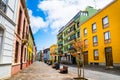 City street view in La Laguna town on Tenerife, Canary Islands.