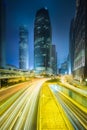 City street view and office buildings Hong Kong Royalty Free Stock Photo