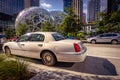 Seattle, Washington, USA - City streets with Amazon Spheres building in the background