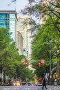 City streets of charlotte north carolina Royalty Free Stock Photo