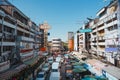 City streets Road in Chiang Mai Kad Luang market