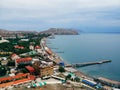 City of Sudak in the Crimea on the black sea Royalty Free Stock Photo