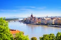 City summer sunset landscape - view of the Hungarian Parliament Building and Danube river in the historical center of Budapest Royalty Free Stock Photo