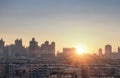 City Sunset in China,Harbin Royalty Free Stock Photo