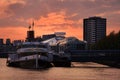 City sunset Rotterdam Royalty Free Stock Photo