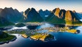 a city is surrounded by mountains and the ocean is surrounded by mountains Royalty Free Stock Photo