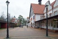 The city Svetlogorsk until 1946 Raushen city. Central square. Pedestrian area