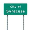 City of Syracuse road sign