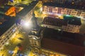 Szprotawa, a city in Poland, a view of the market square and the town hall building.