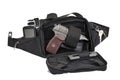 City tactical bag for concealed carrying weapons with a gun inside Royalty Free Stock Photo