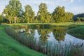 City Talsi, Latvia. Lake with water grass