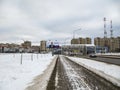 The city of Tambov in Russia in winter