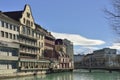 City of Thun with Aare river crossing through.