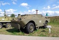 City of Togliatti. Technical museum of K.G. Sakharov. An exhibit of the museum the fighting vehicle 9P122 PRK 9K11 on the BRDM-2