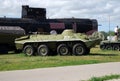 City of Togliatti. Technical museum of K.G. Sakharov. Exhibit of the museum Soviet BTR-70 armored personnel carrier Royalty Free Stock Photo