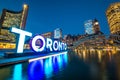 City of Toronto Fountain at Nathan Phillips Square Ontario Canada