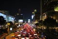 City Traffic Bangkok Night Royalty Free Stock Photo