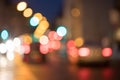 City traffic, blurred: Light points traffic jam, transport concept Royalty Free Stock Photo