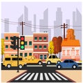 City Traffic building background