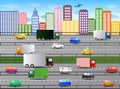 City traffic illustration Royalty Free Stock Photo
