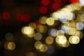 City and traffic light bokeh abstract Blur Background. Royalty Free Stock Photo