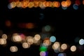 City and traffic light bokeh abstract Blur Background view from Royalty Free Stock Photo