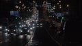 City traffic at night in Moscow Royalty Free Stock Photo