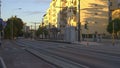 City traffic and tramway in early morning - Florence