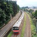 City train passing through underbridge railway Royalty Free Stock Photo