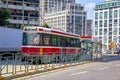 City tram, Red Toronto, city train Street tramway train electrical downtown Toronto Canada