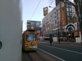 city tram in Sapporo, Japan, 25 March 2024 Royalty Free Stock Photo