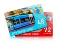 City transport travel ticket cards