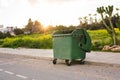 City trash cans. Dumpster Royalty Free Stock Photo