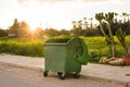City trash cans. Dumpster Royalty Free Stock Photo