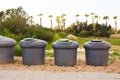 City trash cans. Dumpster Royalty Free Stock Photo