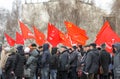 City of Ulyanovsk, Russia, march23, 2019, a rally of communists against the growth of social injustice, the growth of