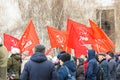 City of Ulyanovsk, Russia, march23, 2019, a rally of communists against the reform of the Russian government