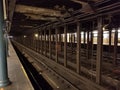 City Urban commuter train tracks Royalty Free Stock Photo