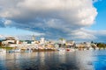 The city of Valdivia at the shore of Calle-Calle river in Chile