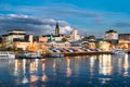 The city of Valdivia at the shore of Calle-Calle river Royalty Free Stock Photo