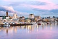 The city of Valdivia at the shore of Calle-Calle river, Chile Royalty Free Stock Photo