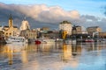 The city of Valdivia at the shore of Calle-Calle river in Chile Royalty Free Stock Photo