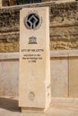 City of Valletta on World Heritage List marker