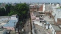 City of Varanasi (Benares) in Uttar Pradesh in India seen from the sky