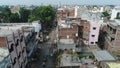 City of Varanasi (Benares) in Uttar Pradesh in India seen from the sky