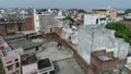 City of Varanasi (Benares) in Uttar Pradesh in India seen from the sky