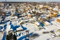 City of Venev. Aerial view of Epiphany Church. Russia