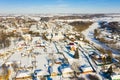 City of Venev. Aerial view of Epiphany Church. Russia